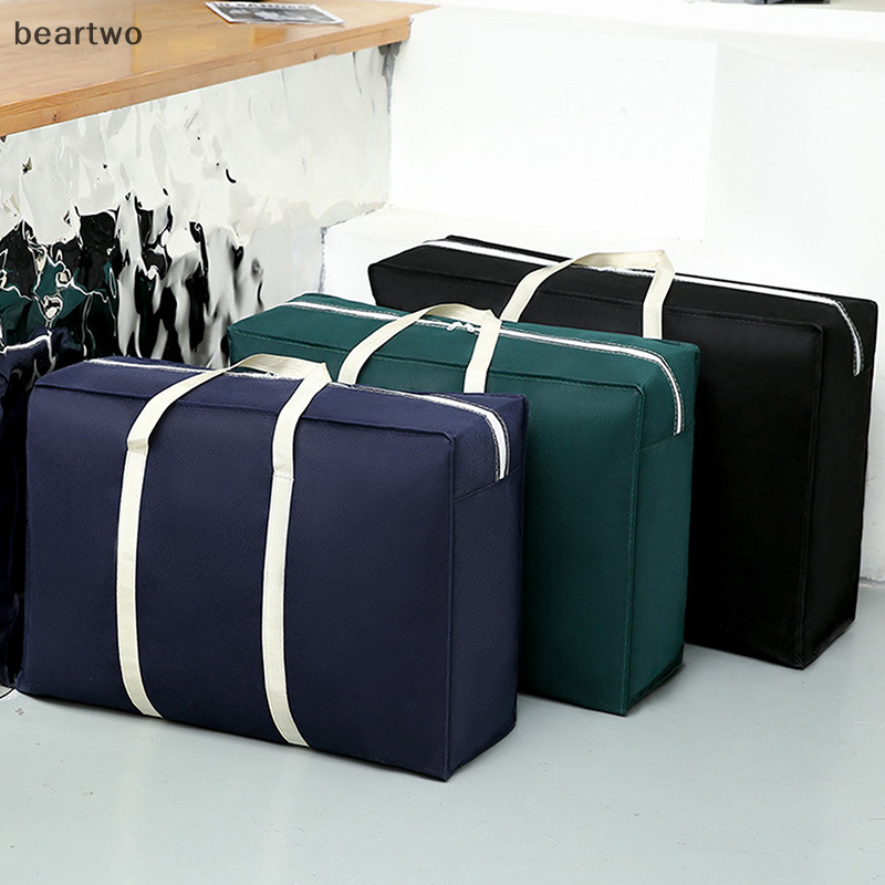 < Beartwo > Túi đựng quần áo dung tích lớn Vải không dệt bền Di chuyển nhà Hành lý Túi đựng quần áo Tủ quần áo Sorg Tổ chức Đẹp