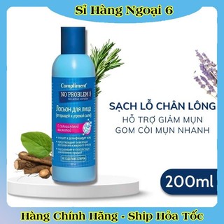[DATE MỚI] Toner BHA Compliment No Problem làm sạch sâu, kiềm dầu, giảm mụn, mờ thâm 200ml của Nga