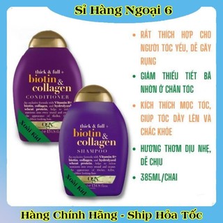 [auth] Dầu gội và xả chống rụng tóc Biotin & Collagen Đức- 385ml Đủ Bill [Hot]
