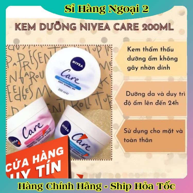 [auth] Kem dưỡng ẩm NIVEA CARE Đức - Siêu dưỡng ẩm chống khô da, chống nứt nẻ  🎀 [Hot]