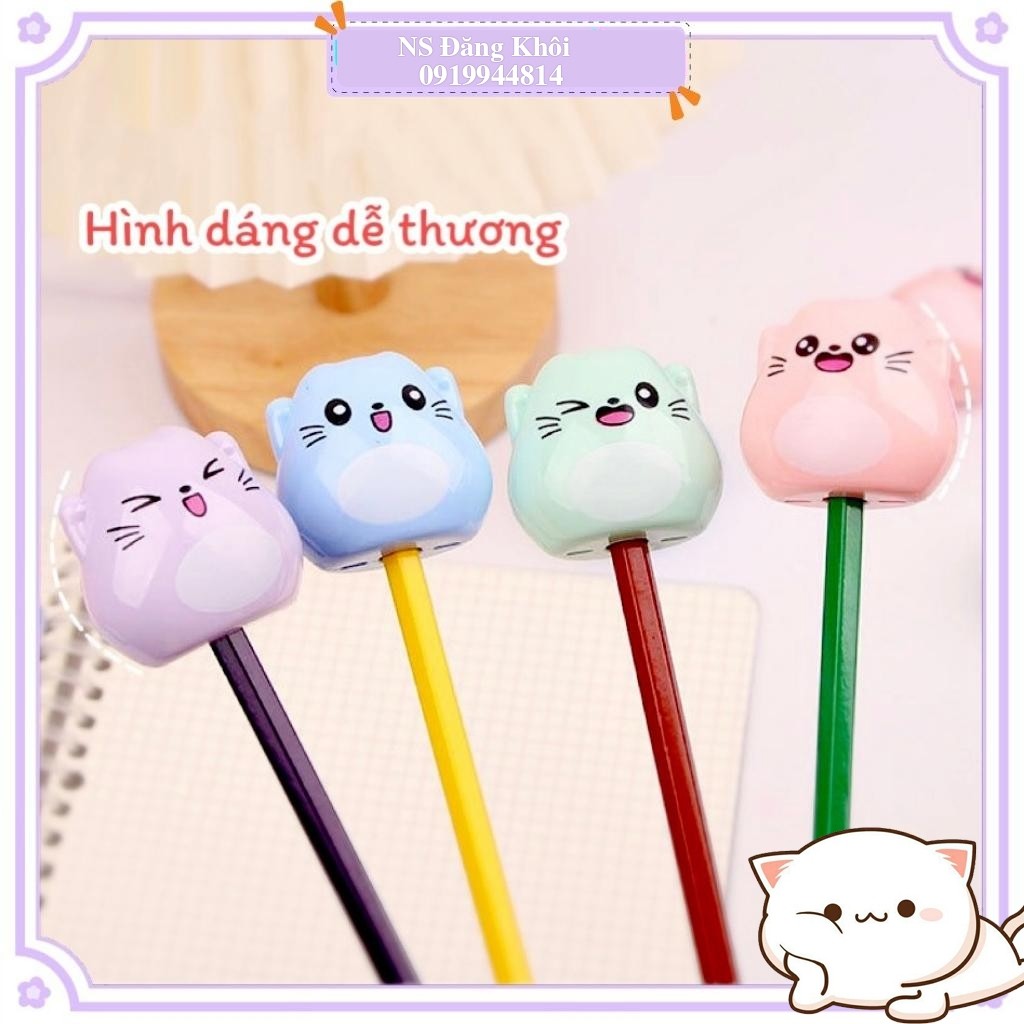 Ảnh Gọt bút chì, chuốt bút chì hoạt hình, nhỏ gọn tiện lợi cho học sinh - Lưỡi thép không gỉ, sắc bé 3