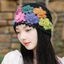 Mũ dệt kim rỗng hoa DARON, Mũ beanie móc đầy màu sắc, Dệt len cổ điển rỗng Phong cách dân tộc Mũ chui đầu ngoài trời