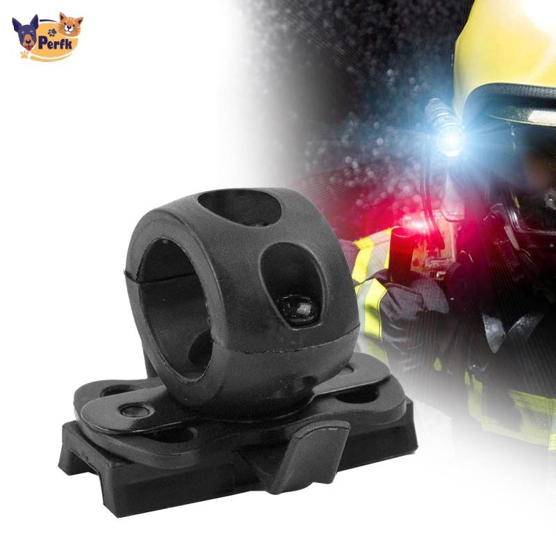 Giá đỡ đèn pin gắn mũ bảo hiểm màu đen, lắp đặt dễ dàng, phụ kiện mũ bảo hiểm