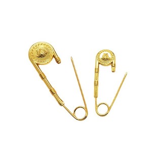 1 Vintage Vàng Kim Loại Pin Sư Tử Đầu Thổ Cẩm Quần Áo Neo Pin Eo Co Giãn Chống chói Chân