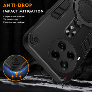 Dành Cho Tecno Camon 30 4G / 5G Ốp điện thoại Kim Loại Giá Đỡ Nhẫn Đế Mềm TPU Cạnh Cứng PC Mặt Sau Chống Sốc Mỏng Vỏ