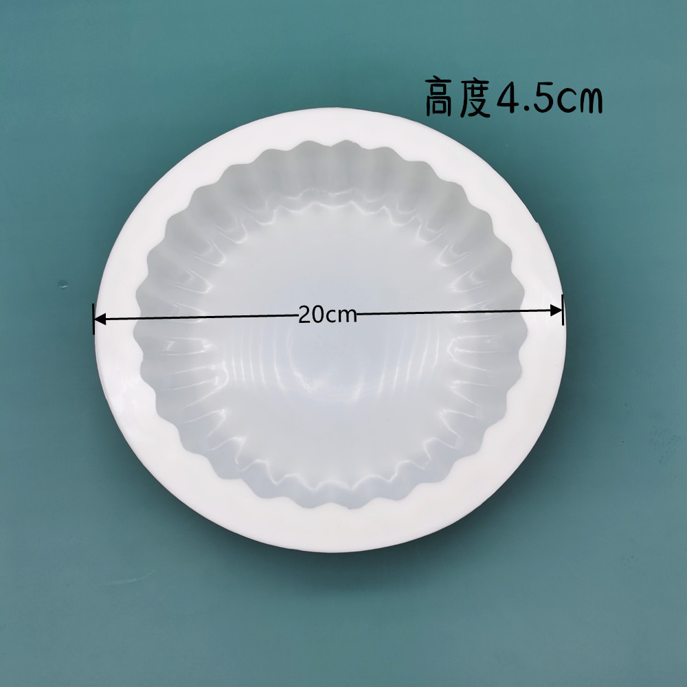 Khuôn làm bánh silicon tròn phẳng cổ điển Ý kiểu Pháp Drench tròn Fondant Mousse Khuôn làm bánh DIY