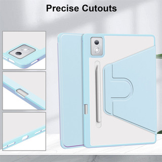 360 ° Xoay Acrylic Dành Cho Lenovo Idea Tab Pro 12.7 12 7 Ốp Lưng TB373FU TB375FC Xiaoxin Pad Pro 12.7 2025 Thế Hệ 2 P12 12.7 Pad 11 M11 K11 B11 Vỏ Máy Tính Bảng Có Giá Đỡ Bút Chì