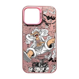 Anime Cool One Piece Nika Gear 5 Luffy Ốp Điện Thoại Cho Iphone 15 Pro Max 11 12 13 14 16 Pro Max 7 8 Plus XR X XS Max Shell Matte Armor Cứng Acrylic Chống Sốc Vỏ Laser Bạc