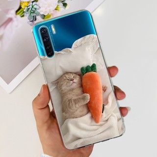 Dành Cho OPPO A91 Ốp Lưng CPH2021 Vỏ Mềm Hoa Phổ Biến Trong Suốt Silicon TPU Ốp Lưng Điện Thoại Cho OPPO Reno 3 F15 CPH2043 Reno3 Vỏ