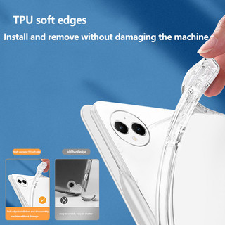 Ốp Khe Cắm Bút Trong Suốt Cho OPPO Pad SE 11 2025 Pad2 Pad3 11.61 Air 2 Neo 11.4 Air 1.36 Vỏ Bảo Vệ Da Ba Lần