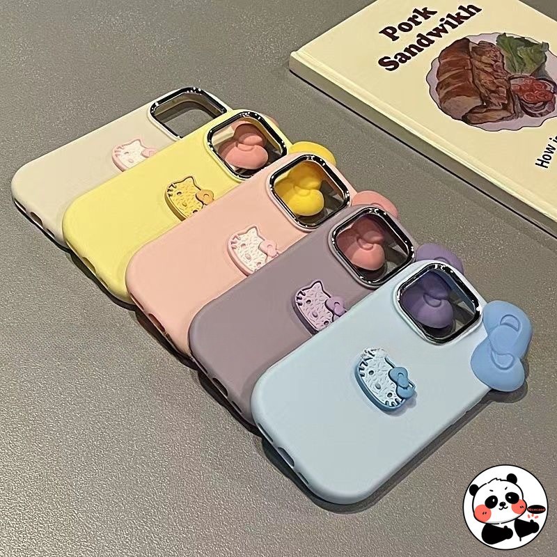 3d Hello Kitty Cookies Ốp Điện Thoại Xiaomi Poco C65 4G M6 5G X6 5G F5 Pro X4 X3 GT M4 M3 Pro 5G F4 F3 X2 Mi 10T Lite Cover Hoạt Hình Dễ Thương Nơ Màu Kẹo Vỏ Mềm