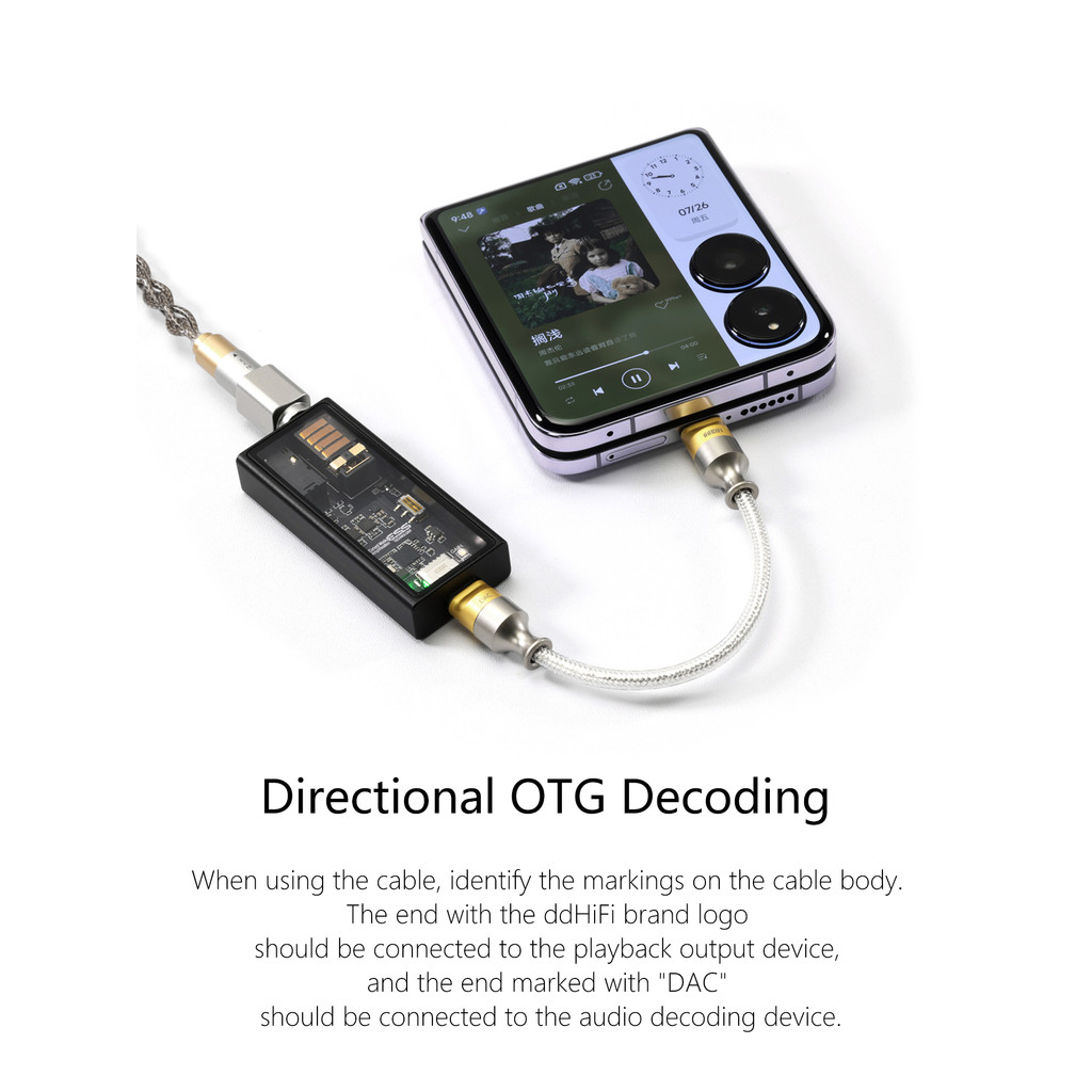 Dd DdHiFi TC05 M2 USB-C 2.0 sang USB-C Cáp dữ liệu giải mã OTG Cách sử dụng đảo ngược có thể được sử dụng để sạc khẩn cấp 10 / 50 / 100cm
