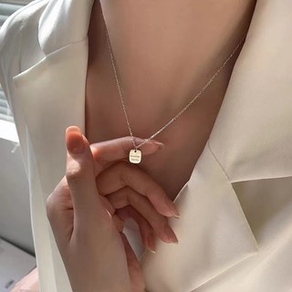 S925 Bạc Chữ Vòng Cổ Đơn Giản Thời Trang Nữ Món Quà Trang Sức