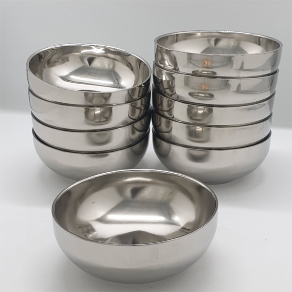 BỘ 10 CHÉN INOX CÁCH NHIỆT TRƠN - Bộ 10 bát tô inox trơn 2 lớp cách ...
