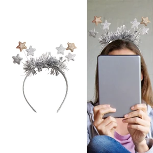 Treeling Năm Mới Băng Đô Ảnh Đạo Cụ Vui Nhộn Băng Đô Đảng Blingbling Tiệc Karaoke Tóc Vòng Ngôi Sao Giáng Sinh Cho Christma