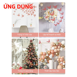 Bộ 12 Con Bướm Dán Tường 3D IKEA MAMA, Bộ 12 Bướm Dán Tường Trang Trí Tiệc Decor Phòng Khách Và Phòng Ngủ
