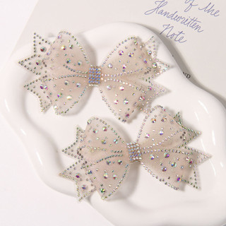 Dây lưới đơn giản Rhinestone nơ phụ kiện trang sức diy tóc kẹp tóc phụ nữ lỗ Giày chất liệu hoa bán buôn