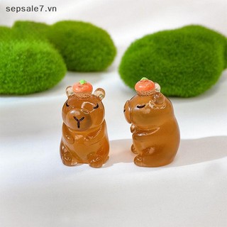 [tuyi mù] 2 Cái Dạ Quang Capybara Nhựa Thu Nhỏ Phát Sáng Ban Đêm Trang Trí Vườn Cổ Tích DIY Trang Trí Các Bức Tượng Nhỏ Dễ Thương Trang Trí Bàn Làm Việc {đồng chơi}