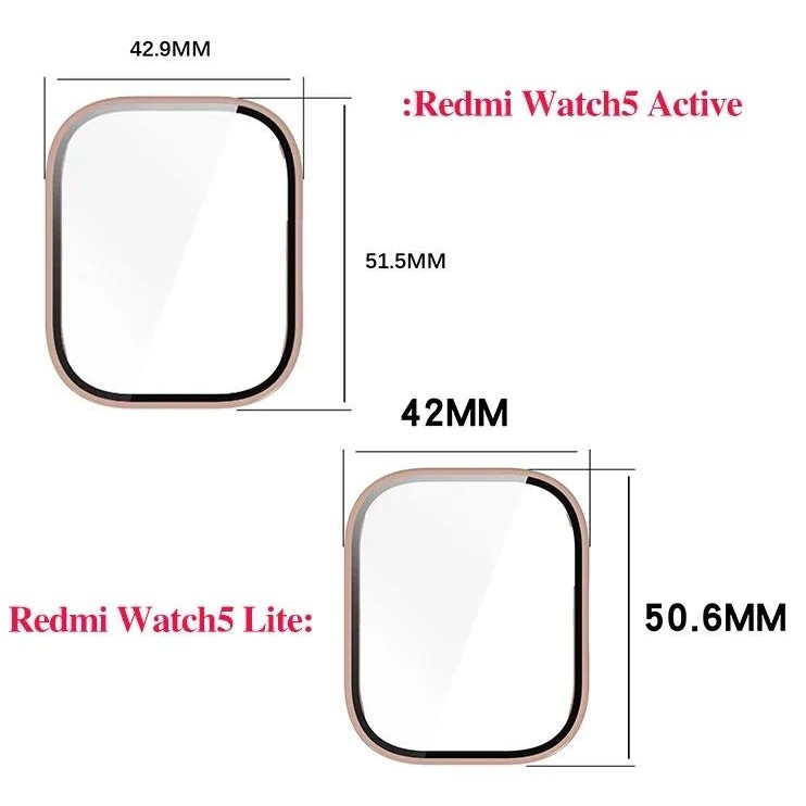 Ốp lưng cho Redmi Watch 5 Active / 5 Lite ốp lưng bảo vệ màn hình phụ kiện đồng hồ phim