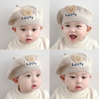 Mũ len dệt kim dễ thương cho bé gái Mũ chui đầu mùa thu
