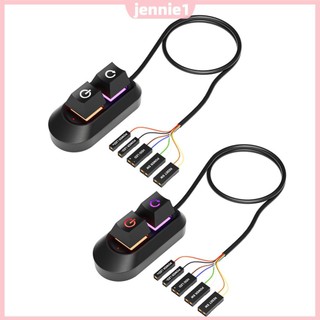 Nút nguồn máy tính để bàn 2M Chiếu sáng RGB Bo mạch chủ Bật tắt Nút công tắc nguồn PC Bo mạch chủ Nút công tắc bật nguồn cho vỏ PC [jennie1.vn]
