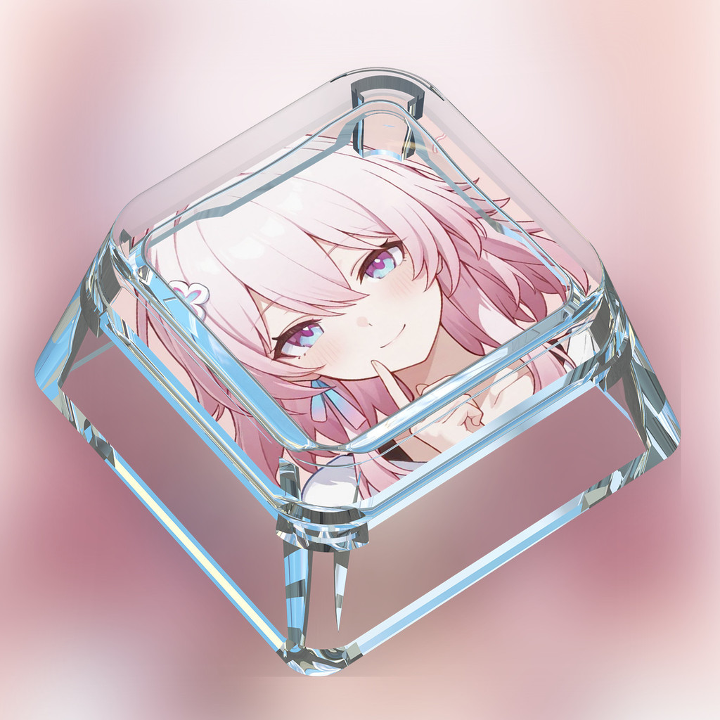 Honkai: Star Rail / Collapse Keycap Hoạt Hình Đơn Dễ Thương Anime Ngôi Sao Đường Sắt Tháng Ba Bảy Bàn Phím Cơ Chữ Thập Trục Trong Suốt Keycap / cdd