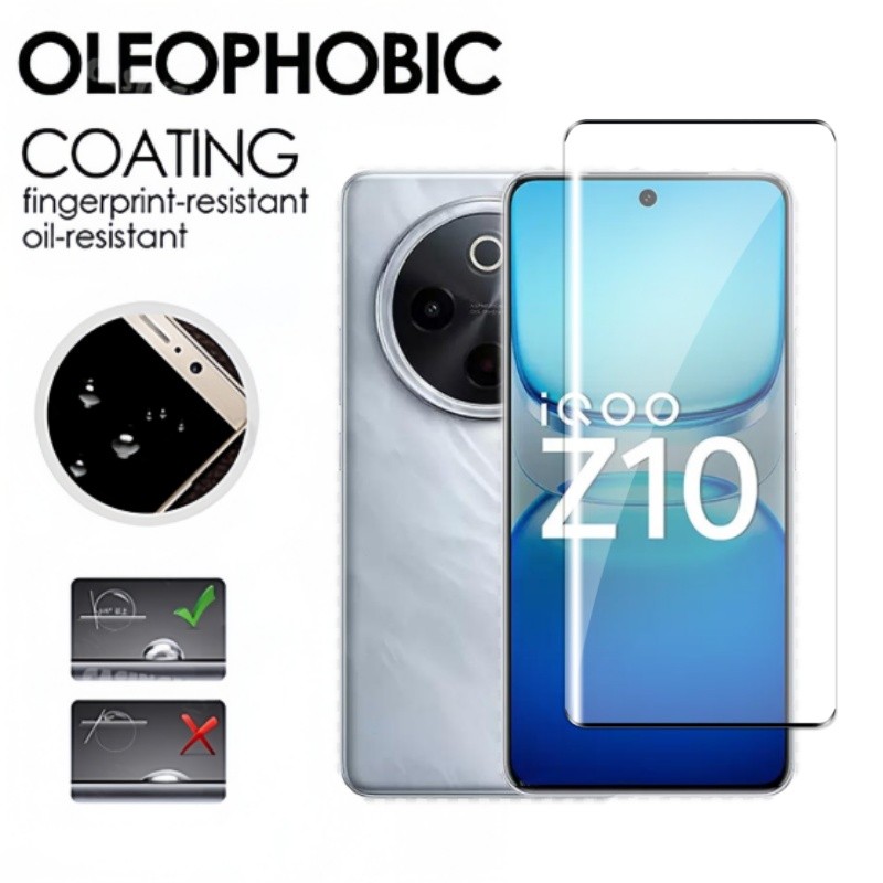 Dành Cho IQOO Z10 5G 2025 Phim Bảo Vệ Màn Hình 2 Trong 1 Cho Vivo iQOO Z10 iQOO Z10x Z 10 x 5G 2025 Full Cover Kính Cường Lực Mặt Trước Mặt Sau Ống Kính