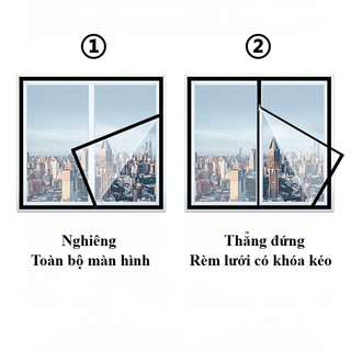 Màn Chống Muỗi Cửa Sổ Khóa Kéo - Lưới Dày Chống Côn Trùng! Dễ Lắp Đặt & Sử Dụng, Bảo Vệ Sức Khỏe.