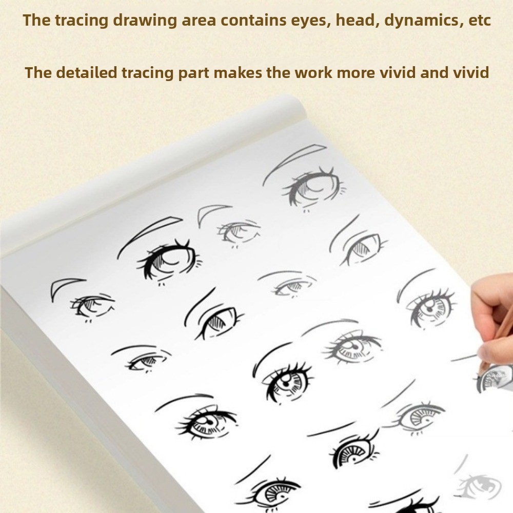 HOBBYIN Line Art Draw Book, Practice Painting Anime Hand Draw Book, 48 trang Vẽ tay phác thảo dòng sách dành cho người mới bắt đầu