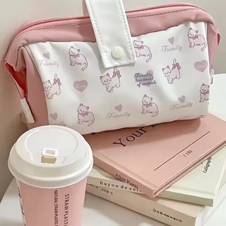 Ngọt Ngào Hoạt Hình Bút Chì Cô Gái Kawaii Động Vật Mèo Con Cún Con Văn Phòng Phẩm Tổ Chức Dung Tích Lớn Túi Đựng Bút Đồ Dùng Học Tập
