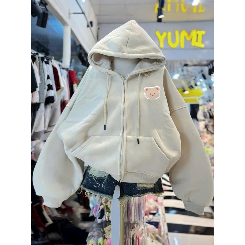 [ Rẻ Vô Địch ] Tổng Hợp Áo Khoác Nỉ Nam Nữ Form Rộng Tay dài Unisex - hình gấu dâu