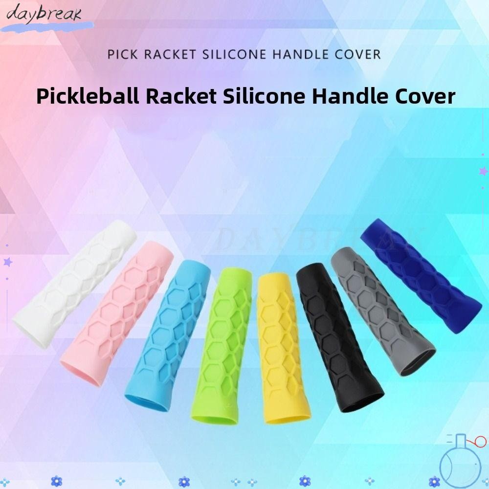 Tay cầm vợt Pickleball DAYBREAK, Vỏ bọc kẹp mái chèo Pickleball bằng silicon có thể tái sử dụng, Vợt bóng chuyền thay thế mềm mại chống trượt Phụ kiện bóng đá Pickleball Overgrip