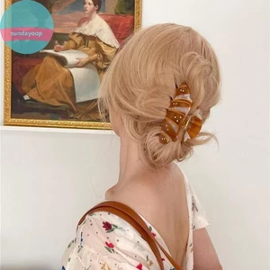 Sund Dễ Thương Croissant Vuốt Tóc Ngộ nghĩnh Sáng Tạo Đa Năng Kẹp Dành Cho Nữ Cô Gái Ngọt Ngào Hàng Ngày Phụ Kiện Tóc Quà Tặng VN