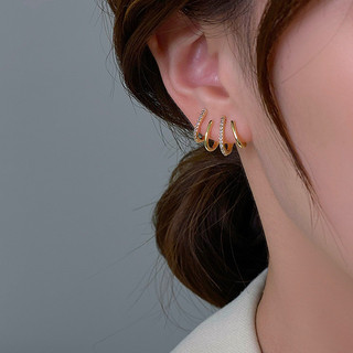 Hoops Earrings Nữ Kiểu Dáng Simple, Cute - Chất Liệu Kim Loại