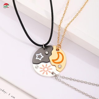 Vòng cổ thiết kế đơn giản với mặt trăng, mặt trời và ngôi sao - quà tặng hoàn hảo cho ngày lễ kỷ niệm
