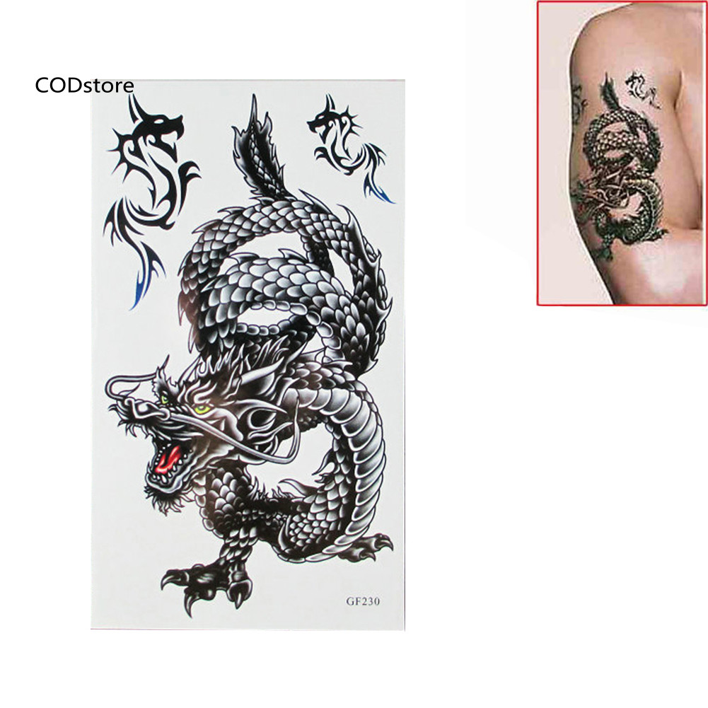 Hình xăm dán decal tạm thời KDC Dragon - kháng nước, tháo rời dễ dàng
