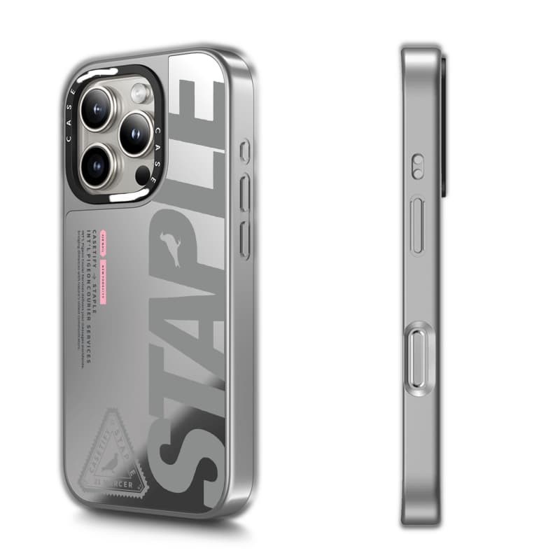 Ốp lưng CASECASE X STAPLE hút từ tính Vỏ iPhone Gương đen & bạc IPhone 16 15 14 13 12 Pro Max Plus Ốp lưng cứng có hộp khắc logo