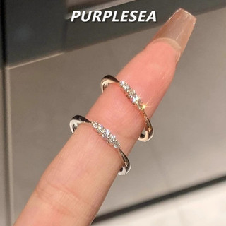 Nhẫn bạc nữ lấp lánh zircon dễ điều chỉnh phong cách Hàn Quốc với thiết kế xếp chồng đa năng và ánh sáng tinh tế