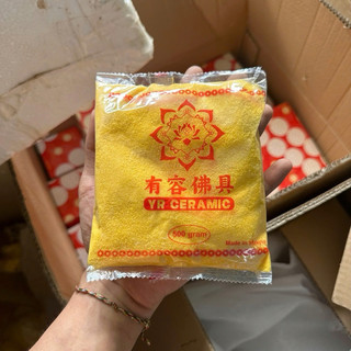 Cát kim sa vàng, tro sạch để lư hương, cát vàng tro để lư hương bàn thờ cúng loại 500gram