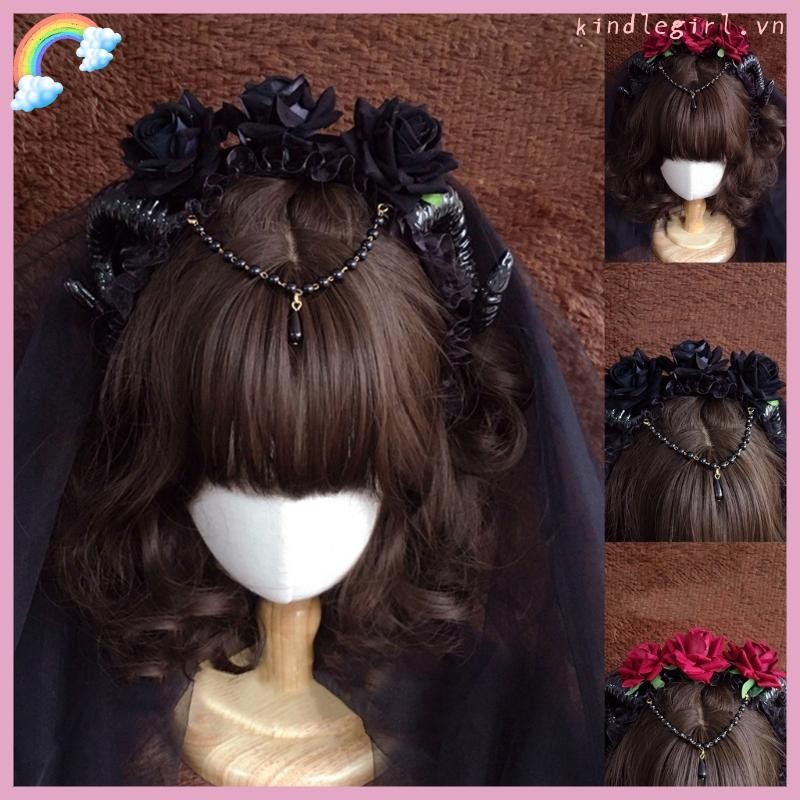 Vòng Đeo Tóc Gothic Cho Phụ Nữ và Cô Gái, Thích Hợp cho Halloween