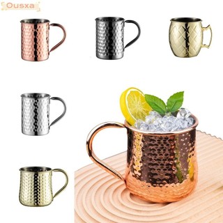 OUSXA Copper Moscow Mule Mug, Bạc 550ml Coppery Bia Cốc, Kim Loại Bền Hoa Hồng Vàng Cà Phê Thanh Drinkware