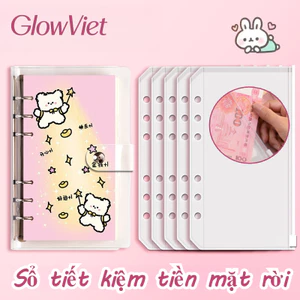 💰【THỬ THÁCH 100 NGÀY】Sổ Tiết Kiệm 100 Phong Bì - Chống Thấm , Sách lá rời, Thể tái sử dụng