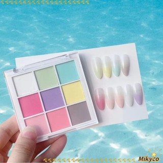MKYCO Magic Neon Powder, 9 màu Bột làm móng chắc chắn, Làm móng tay Shimmer Fine Glitter Nail Palette DIY Nails