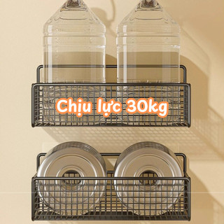 Kệ Lưới Sắt Dán Tường Để Đồ Đa Năng Cỡ Lớn  Luxhome, Giá Đựng Nhà Bếp, Nhà Tắm, Bàn Học Có Móc Treo