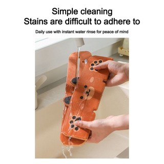 Tấm vách ngăn nước JIGK, Tấm chắn bùn bồn rửa EVA chống dầu, Đa chức năng với cốc hút Bể bơi Phim hoạt hình Puppy Thanh vách ngăn nước Đồ dùng nhà bếp