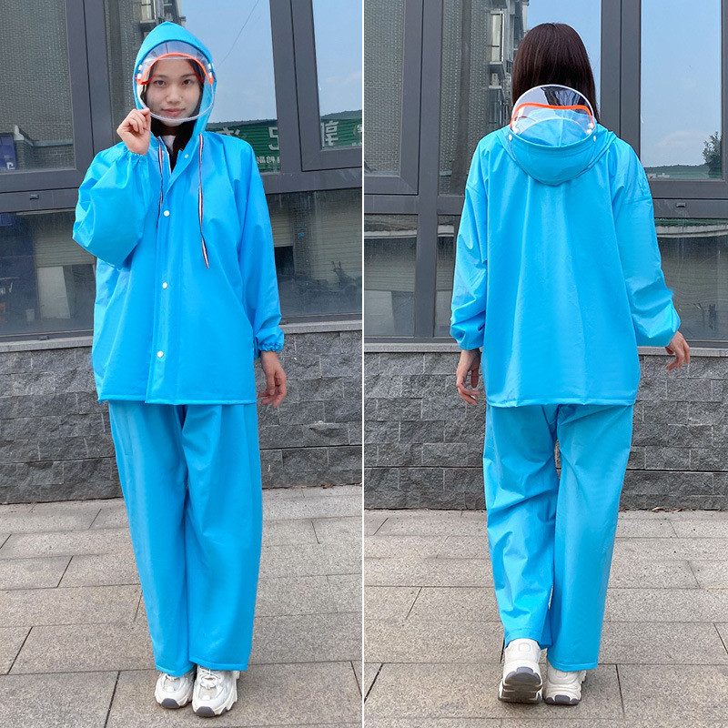 Áo mưa Đi xe máy Unisex Split Áo mưa Strip Áo mưa thoải mái và chống mài mòn thoáng khí - Bộ áo mưa vải Oxford, Bộ áo mưa xe máy
