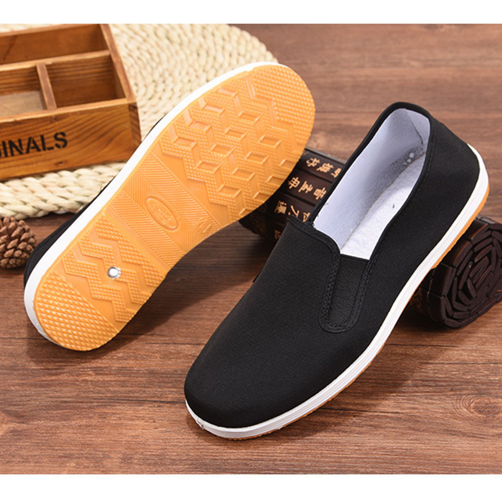 Unisex Slip On Giày Vải Truyền Thống Trung Quốc Kung Fu Giày Bắc Kinh Cũ Dành Cho Nam Nữ