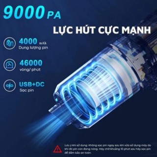 Máy hút bụi cầm tay mini không dây METIS - 6 đầu hút đa năng cho ô tô giường nệm và lông chó mèo thiết kế nhỏ gọn