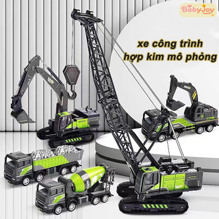 【BabyJoy】Máy cẩu cho bé đồ chơi,Máy xúc,Máy cẩu,Đồ chơi xây dựng kỹ thuật,cao cấp bằng hợp kim & nhựa ABS