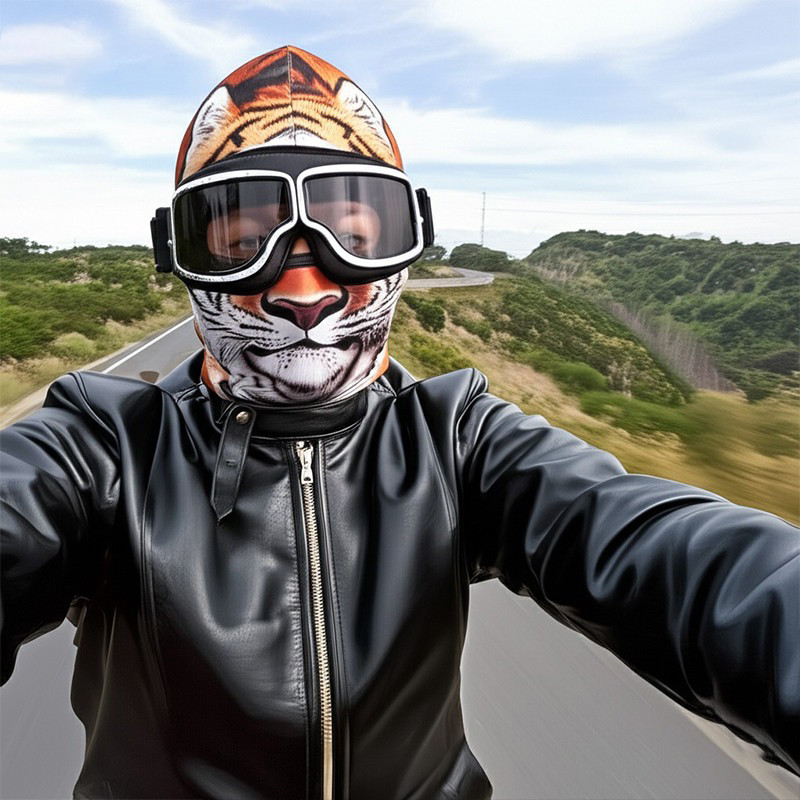 Musion Balaclava Mặt nạ 3D In hình động vật Bandana Hood Mũ nón để đi xe đạp Trượt băng Săn bắn